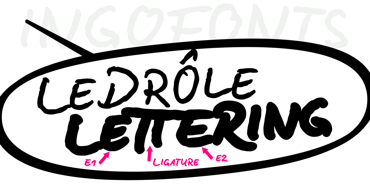 LeDrole Lettering Pro Ultra Font preview